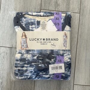 Lucky Brand Navy and White Pajama Set